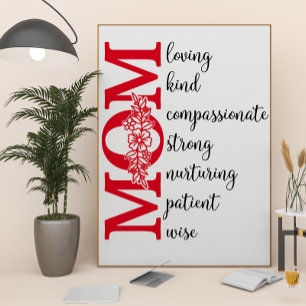 Love you Mom...character traits Poster