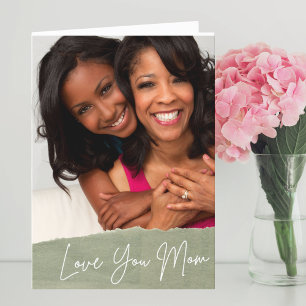Love You Mom Custom Photo Mother's Day Holiday Card