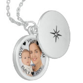 Love You Mom Custom Year Personalized Photo Locket Necklace (Front Left)