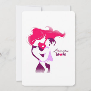 Love You Mom - Cute & Heartfelt Mother's Day Desig Invitation
