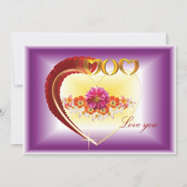 Love You Mom Happy Mother's Day Card (Front)