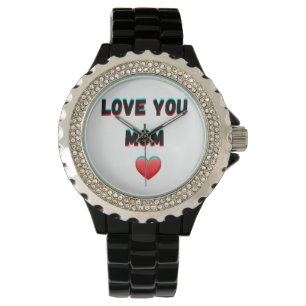 Love You Mom – Heartfelt Handwritten Typography Watch