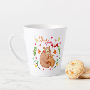 Love You Mom - Mama Bear and Cub Mother's Day Latte Mug