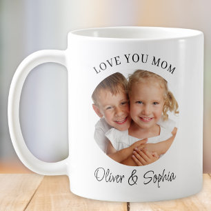 Love You Mom Modern Photo Mother's Day Coffee Mug