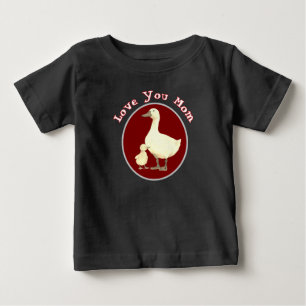 "Love You Mom" Mother and Baby Duck Kids T-Shirt