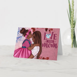 Love You Mom Mother and Child Mother's Day Card