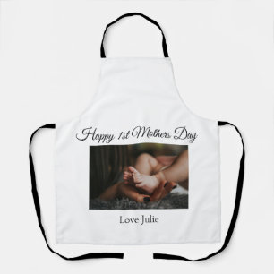 love you mom mothers day add photo name simple apron