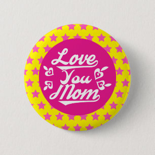 Love You Mom Mother's Day Design-11996 2 Inch Round Button