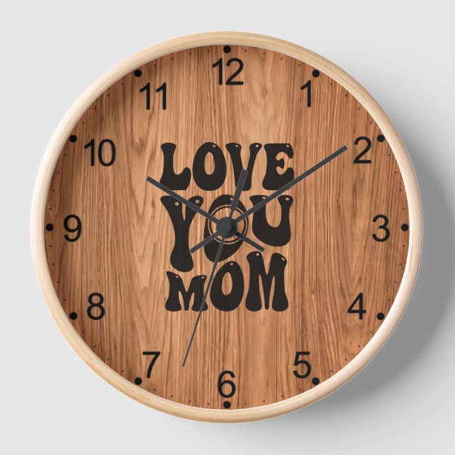 Love You Mom Mother's Day Design-51727 Clock (Front)