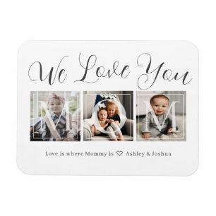Love You Mom Photo Collage Magnet