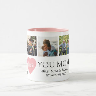 Love You Mom Photo Collage Mothers Day Mug