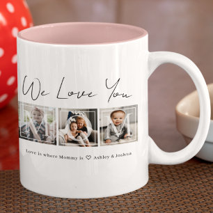 Love You Mom Photo Two-Tone Coffee Mug