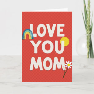 Love You Mom Quilted Art Card