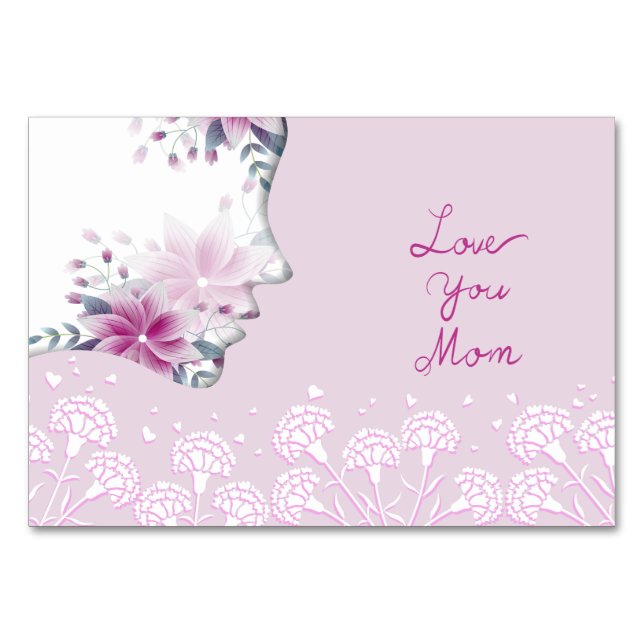 Love You Mom Table Number (Front)