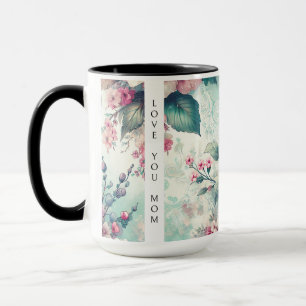 Love You Mom Watercolor Roses Mug