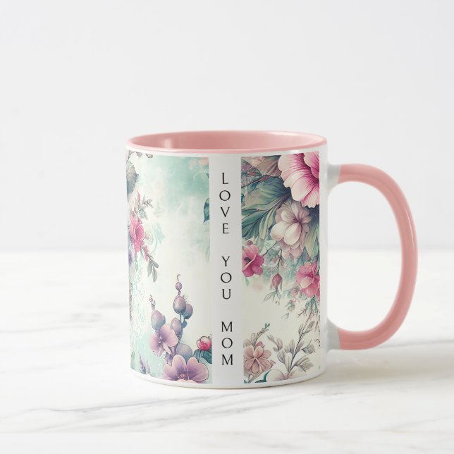 Love You Mom | Watercolor Roses Mug (Right)