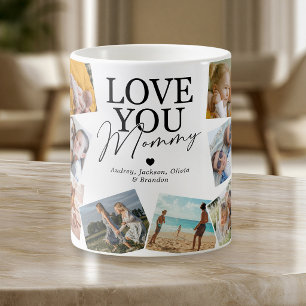 Love You Mommy 14 Photo Collage Mug