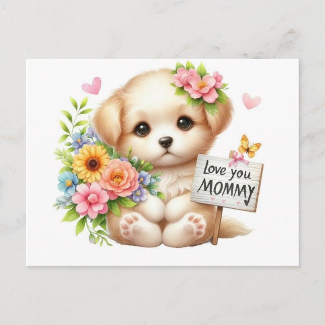 *"Love You Mommy – A Heartfelt Tribute"*   Holiday Postcard (Front)