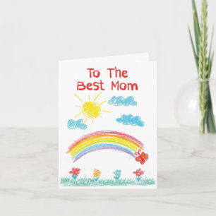 Love You Mommy-Rainbow - Birthday Mother Card
