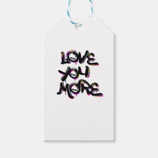 Love You More Clean Modern Design  Gift Tags