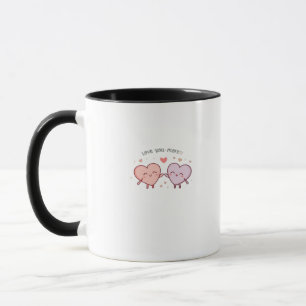 Love You More Couple Hearts Valentine Romantic Des Mug
