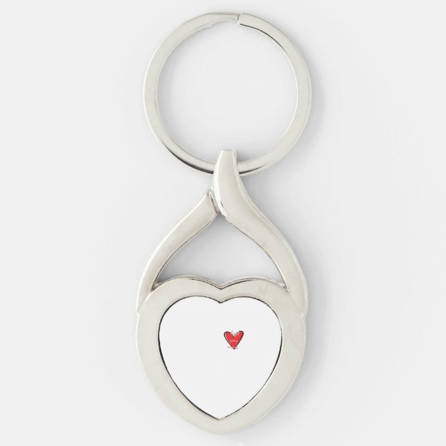 Love You More Creative Minimal Style  Keychain (Front)