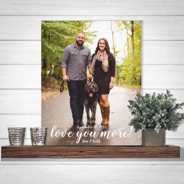 Love you more engagement photo canvas print (Creator Uploaded)
