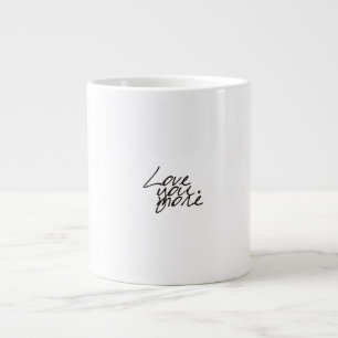 Love You More Genuine Heartfelt Style  Large Coffee Mug