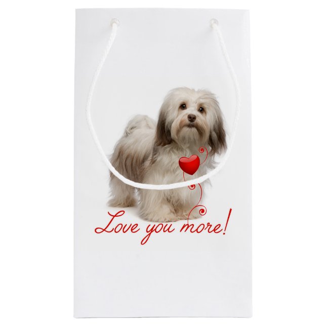 Love You More! Havanese Gift Bag (Back)