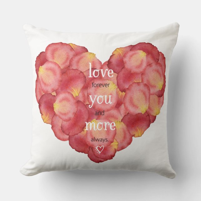 Love You More Heart Pillow (Front)