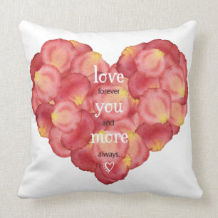 Love You More Heart Pillow