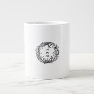 Love You More Love Quote Vintage Vibe Illustration Large Coffee Mug