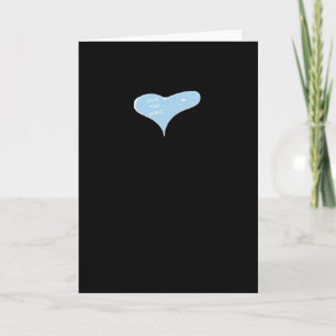 Love You More Minimal Design Blue Style  Card