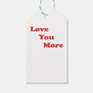 Love You More Minimal Design Gift Tags