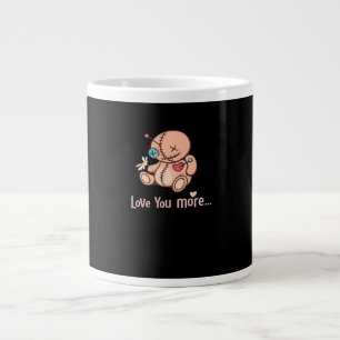 Love You More Minimal Design  Large Coffee Mug