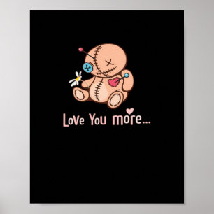 Love You More Minimal Design  Poster