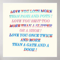 Love you more occasion gift with words