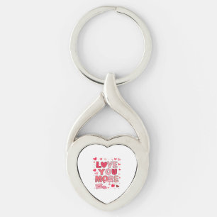 Love You More Polished Love Design  Keychain