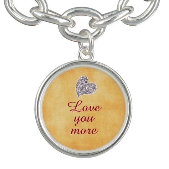 Love You More Quote Charm Bracelets