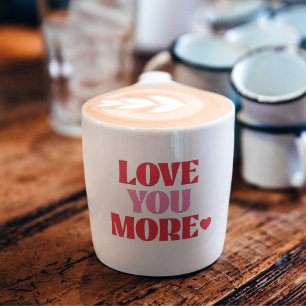 Love You More Retro Valentine Espresso Cup