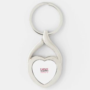 Love You More Subtle Detail Design  Keychain