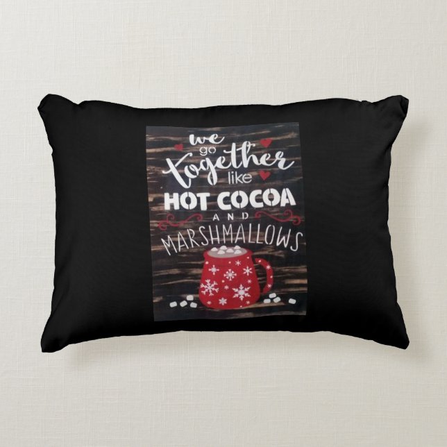 **LOVE YOU MORE THAN HOT COCOA** CUTE ACCENT PILLOW (Front)