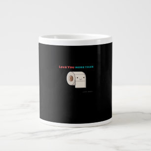 Love You More Than Toilet Paper Funny Quote  Large Coffee Mug