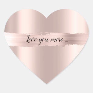 Love You More Thank You Name Rose Gold Sticker