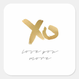 Love You More Timeless Classic  Square Sticker