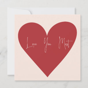 "Love You Most" Card