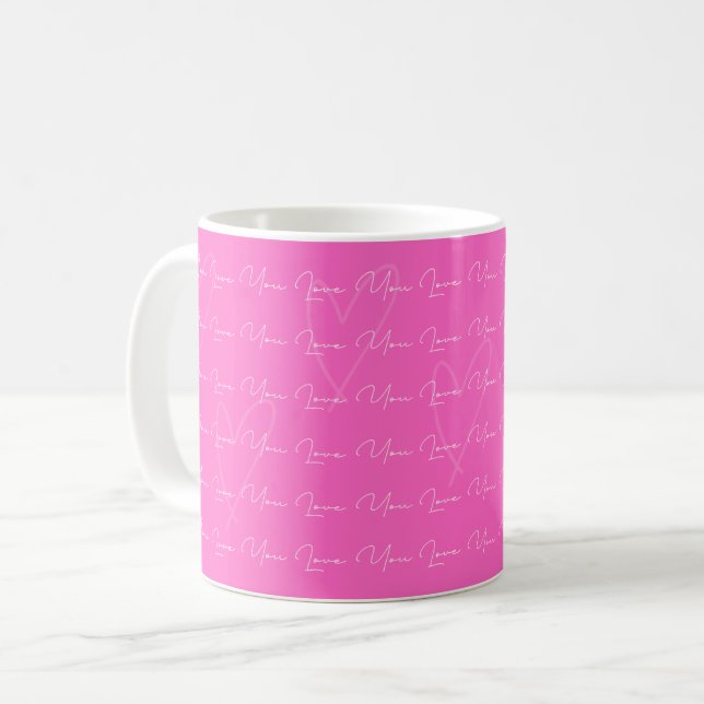 Love You Mug Pink (Devant gauche)