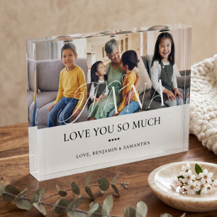 Love You Nana Grandkids Collage Personalized Gift Photo Block