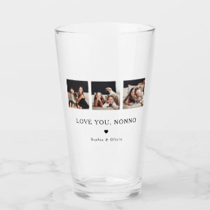 Love You Nonno   Three Photos and a Heart Glass