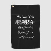 Love You Papa Modern Script Custom Kids Names 